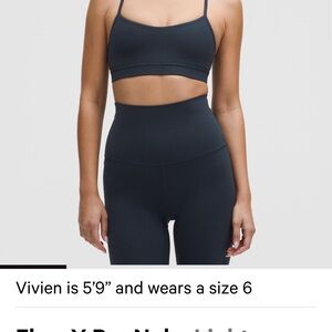Lululemon Flow Y Navy Sports Bra